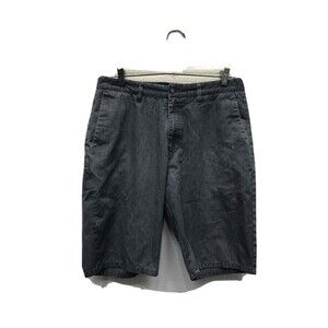 Volcom Shorts 32 Men Bermuda Gray Beach Golf Flat Front Pockets Cotton Blend
